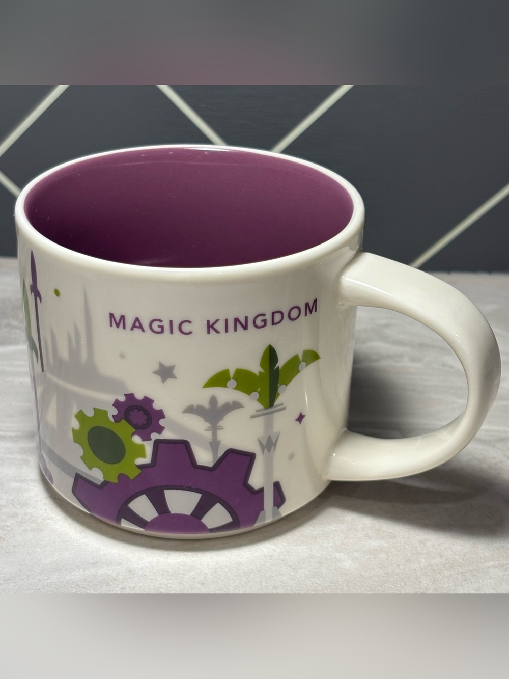 Starbucks Magic Kingdom You Are Here Collection Series 14oz Coffee Mug Tea Cup